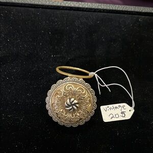 Gold and Silver Filigree Scarf clips